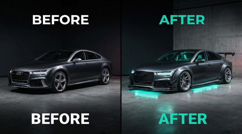 少女萝莉汽车视频-改装前后对比视频